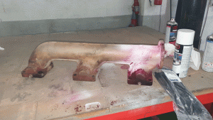 Recuperación de colectores de escape en hierro fundido.