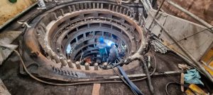 recuperación in situ de partes embebidas en hormigón en centrales hidroeléctricas